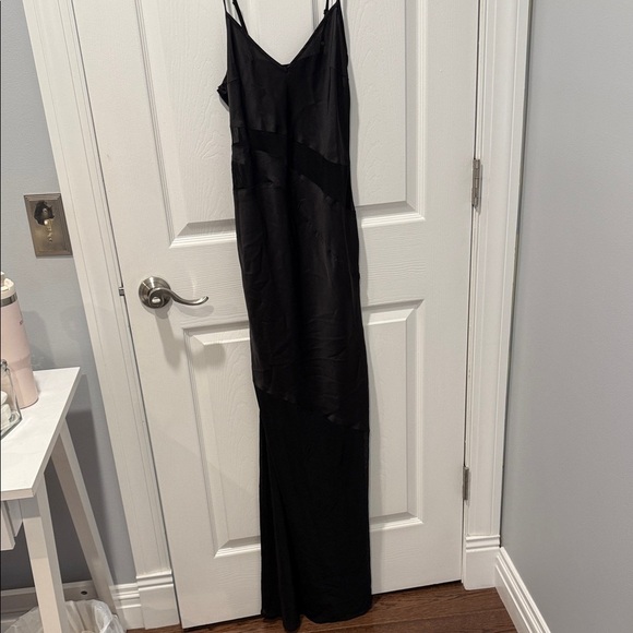 French Connection Black Satin Dress - Picture 2 of 9